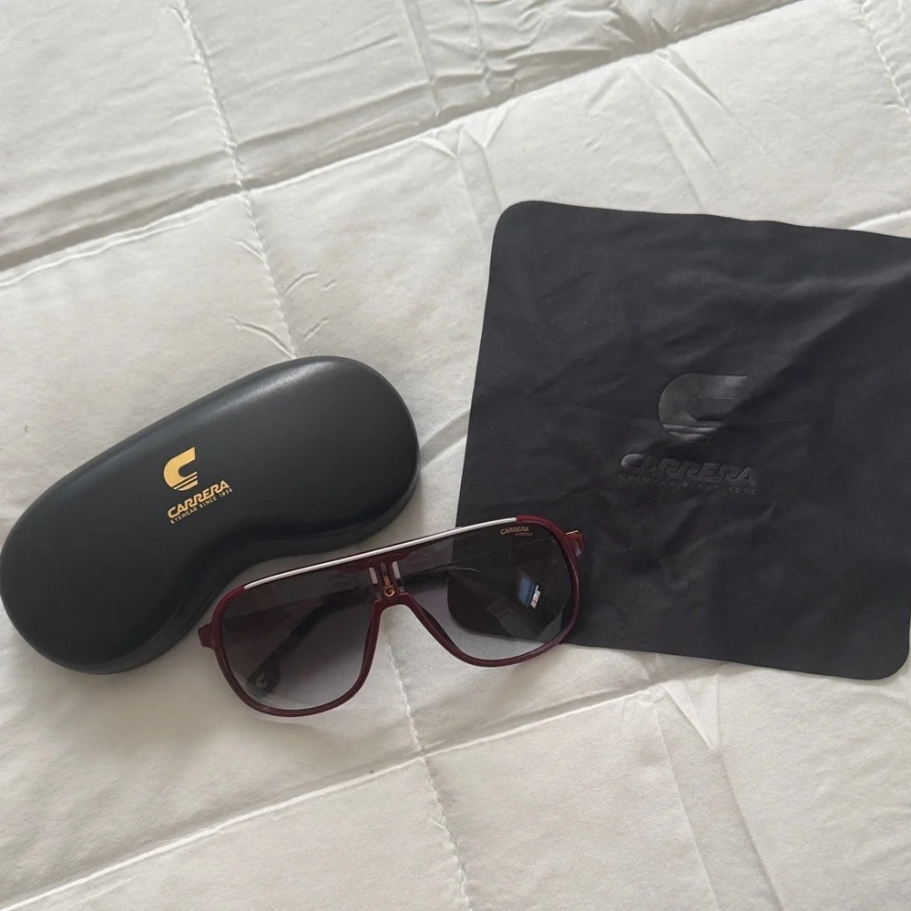 Carrera Unisex Stylish Burgundy Sunglasses